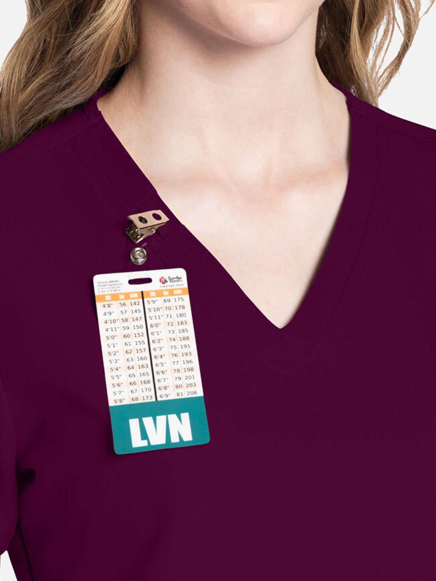 V-Neck Top | Straight Leg Pant 6 Pocket Women's Scrub Set#Color_
Wine