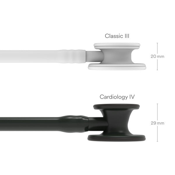 Cardiology IV 6163 with Black Finish Chestpiece, Black Tube and Stem