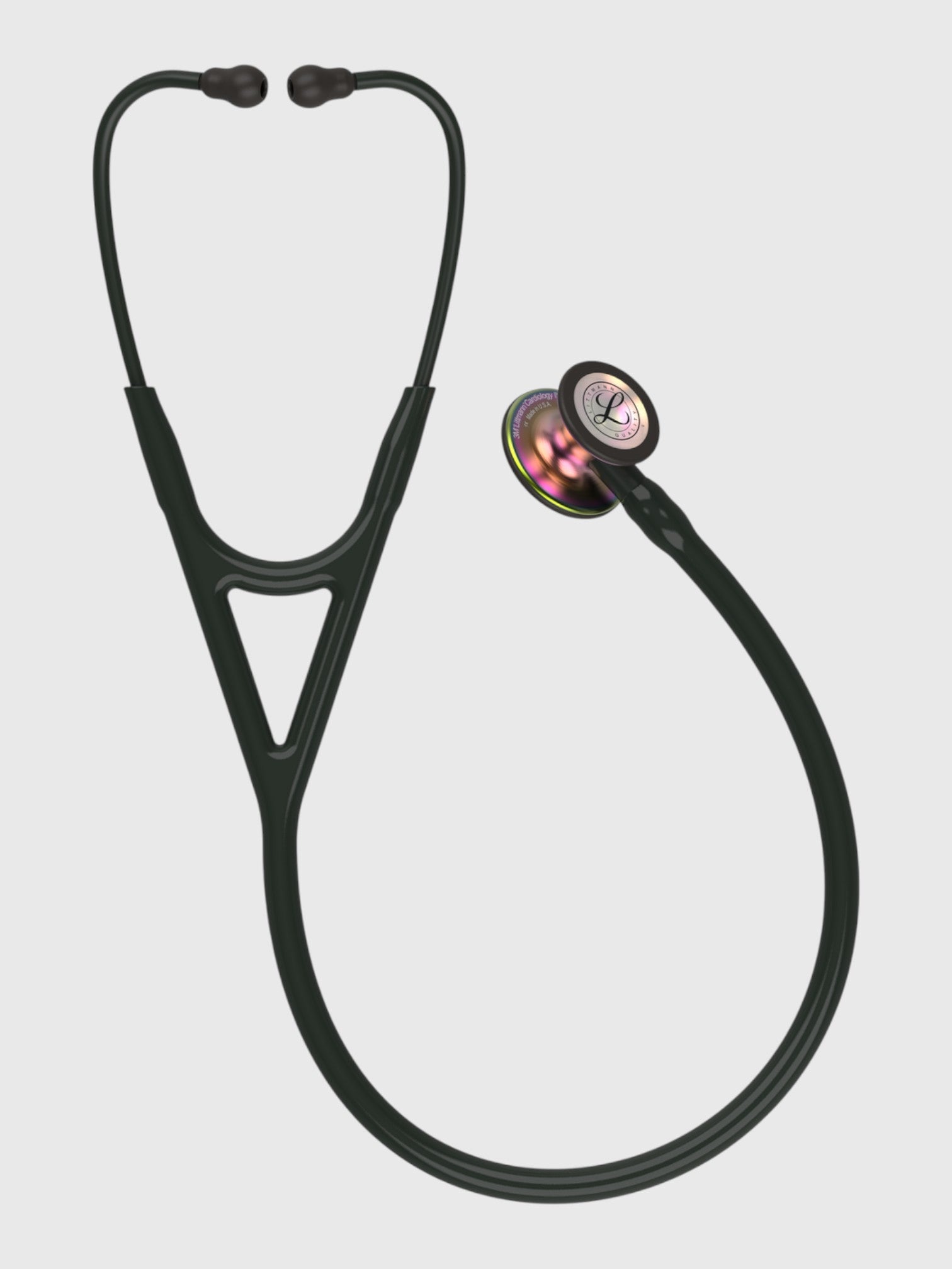 Cardiology IV 6165 with Rainbow Finish Chestpiece, Black Tube and Stem