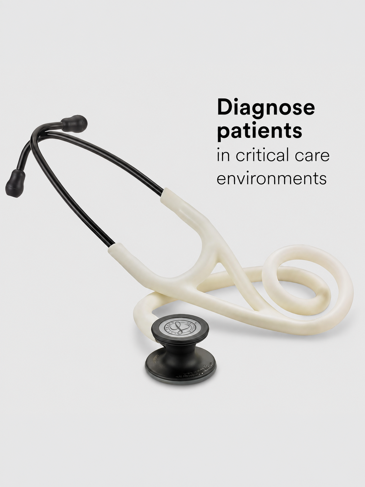 Cardiology IV 6186C with Black Finish Chestpeice and Satin Finish Tube
