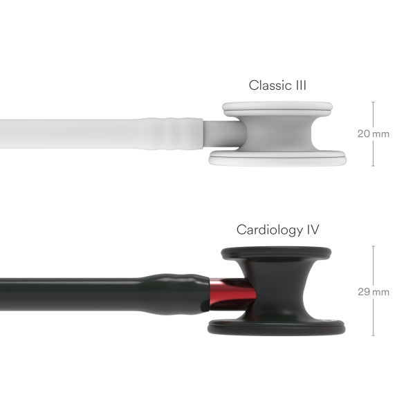 Cardiology IV 6200 with Black Finish Chestpiece, Black Tube and Red Stem