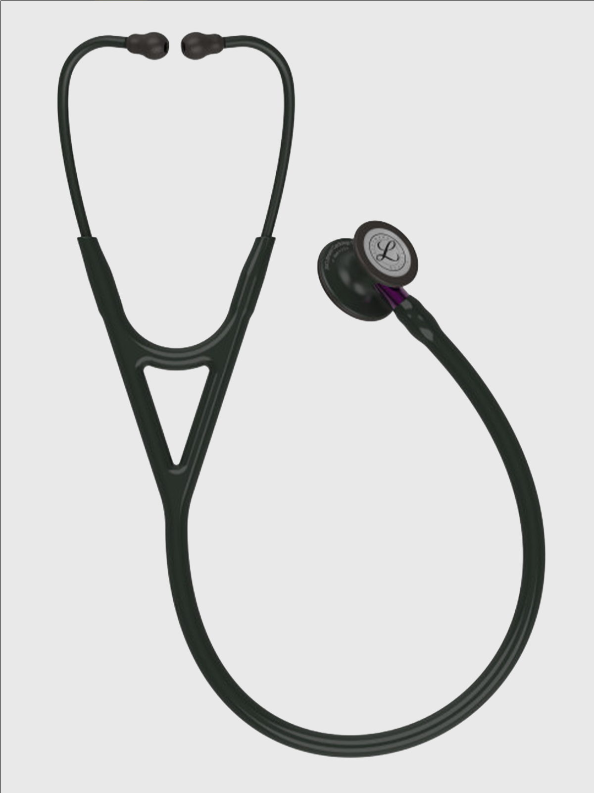 Cardiology IV 6203 with Black Finish Chestpiece, Black Tube and Violet Stem