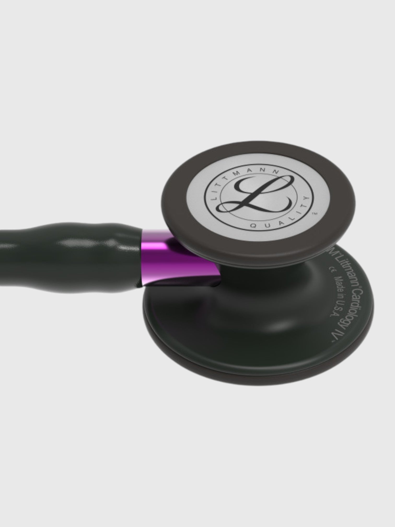 Cardiology IV 6203 with Black Finish Chestpiece, Black Tube and Violet Stem