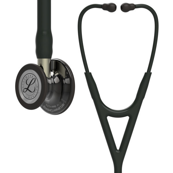 Cardiology IV 6204 with High Polish Smoke Finish Chestpiece, Caribbean Black Tube and Champagen Stem