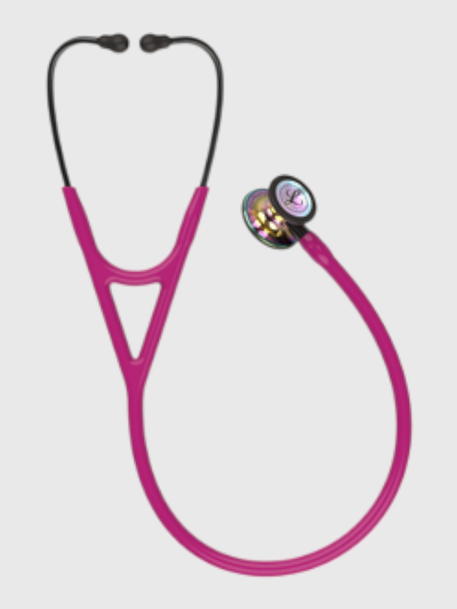 Cardiology IV 6241 with High Polish Rainbow Finish Chestpiece, Raspberry Tube and Somke Stem