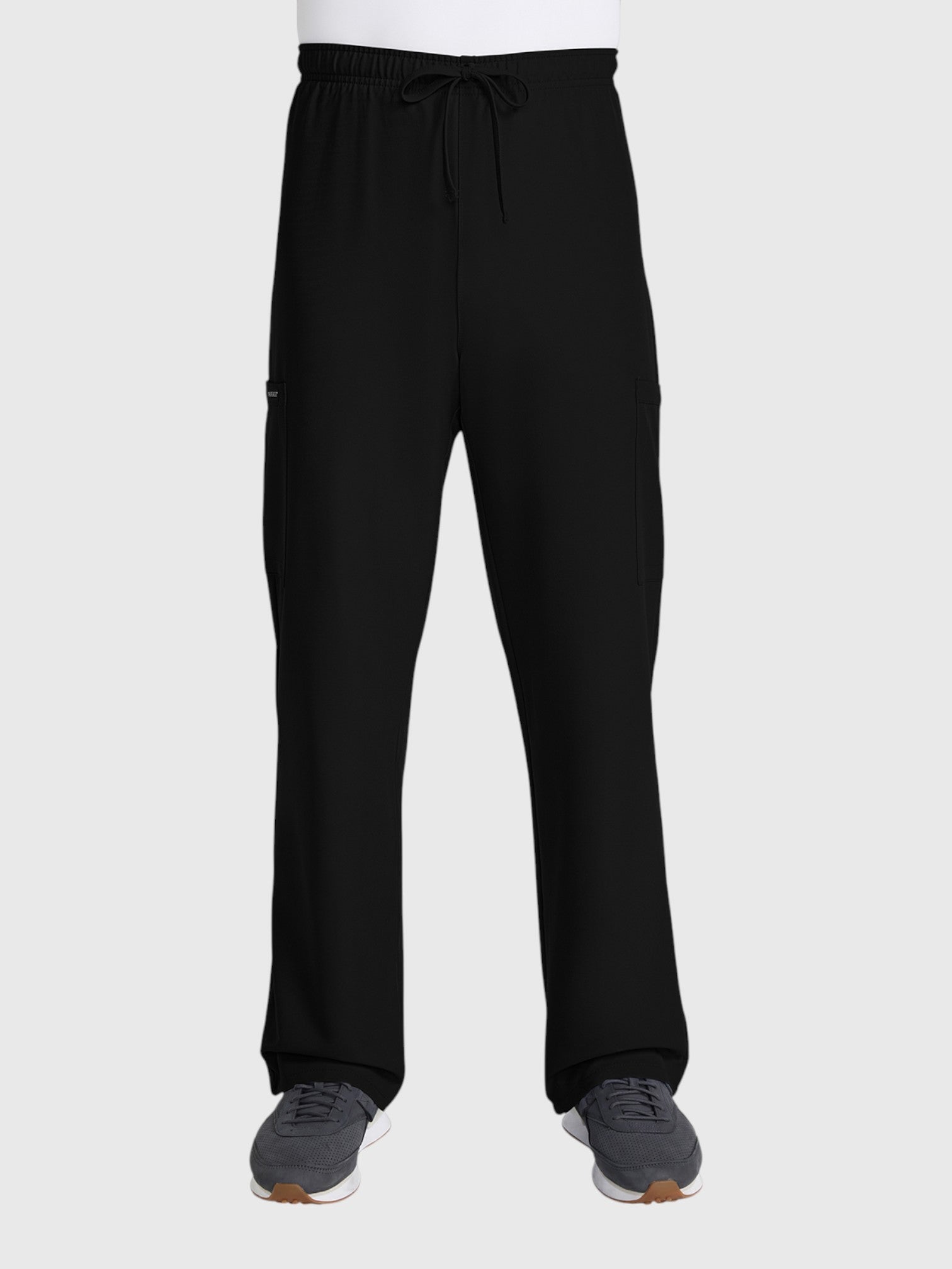 Straight Leg 3 Pocket Unisex Scrub Pant#Color_Black