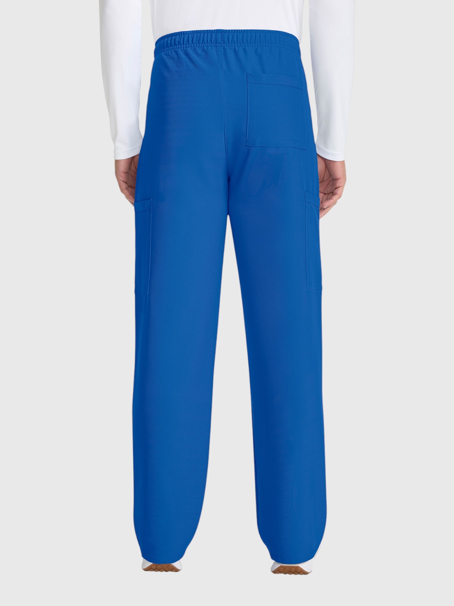V-Neck Top | Straight Leg Pant 5 Pocket Unisex Scrub Set#Color_Royal Blue