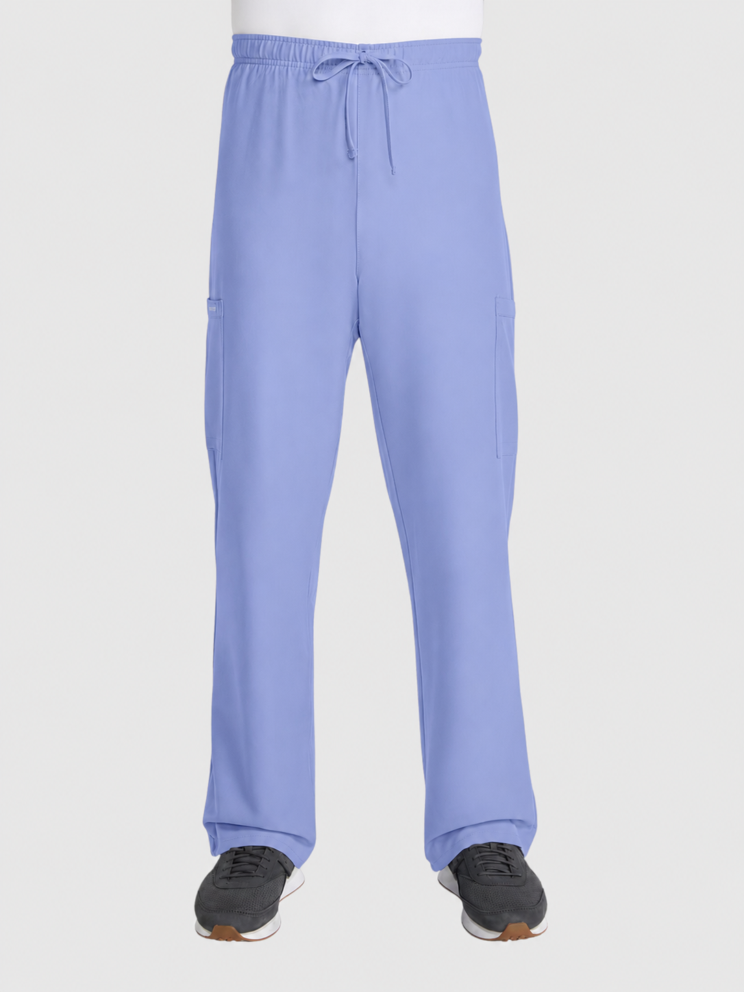 V-Neck Top | Straight Leg Pant 5 Pocket Unisex Scrub Set#Color_Ceil Blue