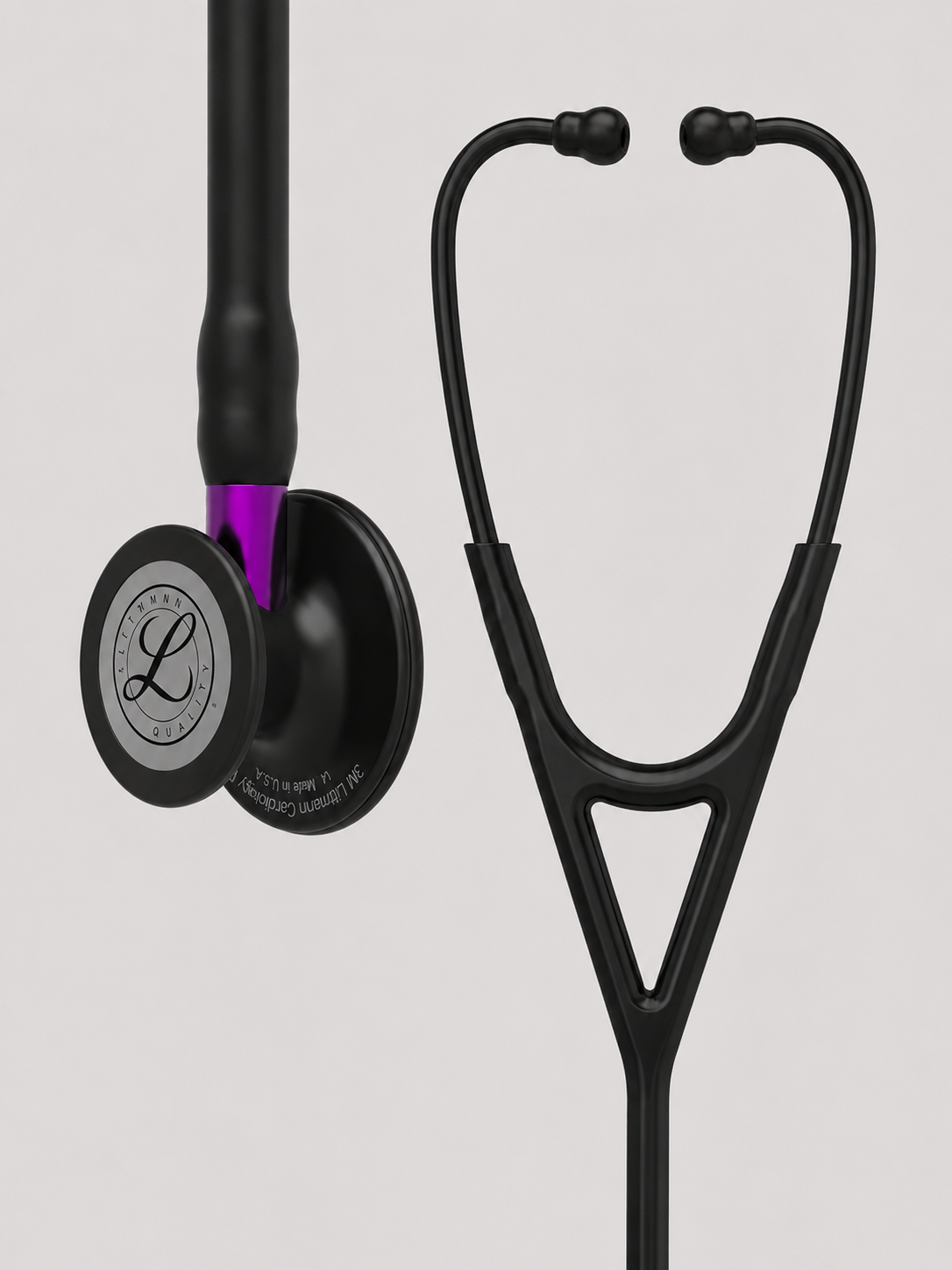 Cardiology IV 6203 with Black Finish Chestpiece, Black Tube and Violet Stem