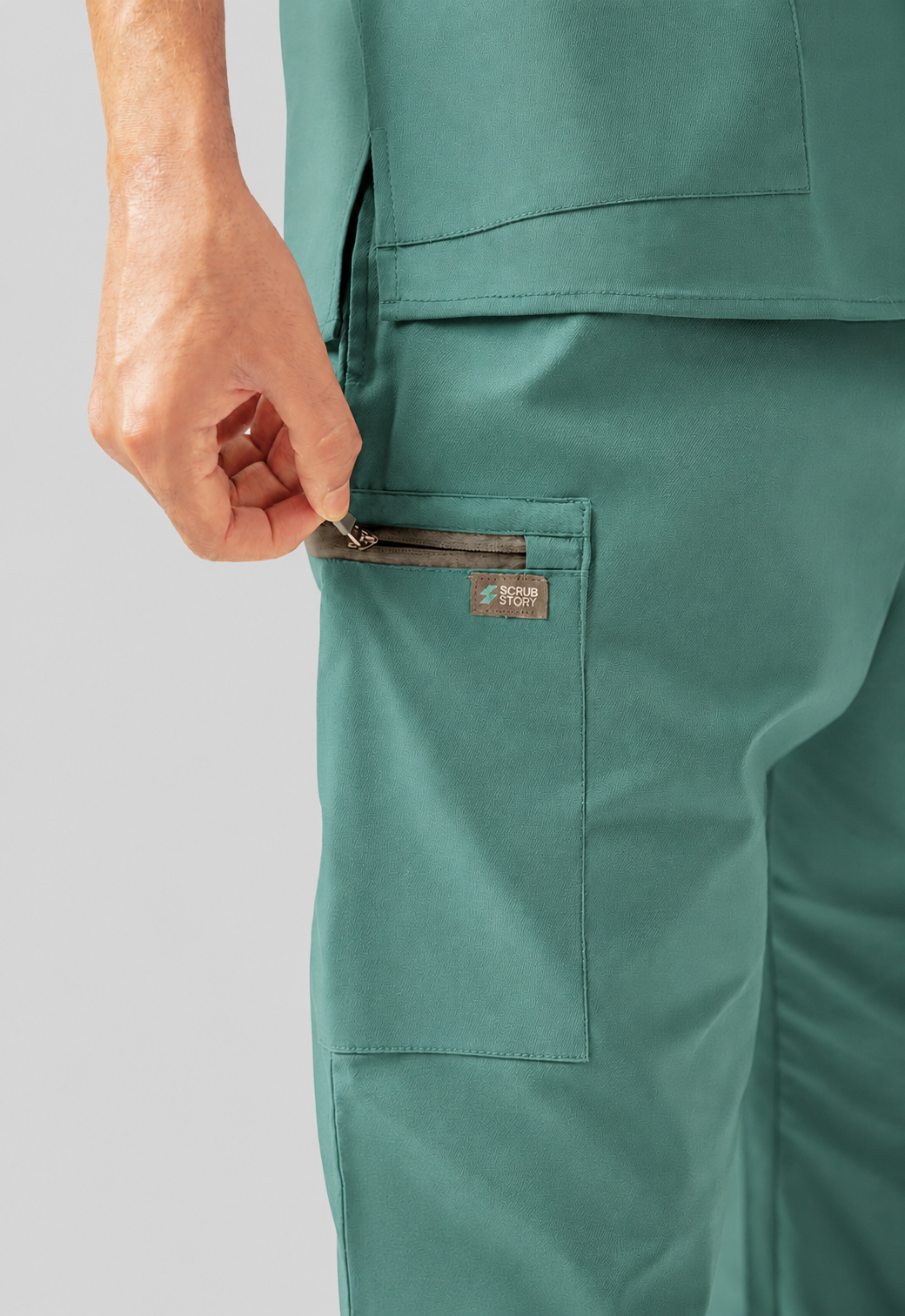 Straight 4 Pockets Women's Cotton Scrub Pant#Color_Ocean Teal