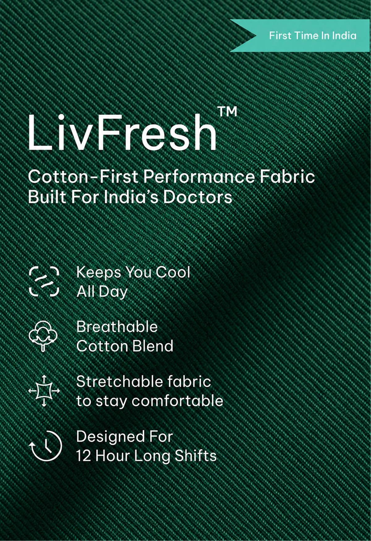 Straight 4 Pockets Women's Cotton Scrub Pant#Color_Forest Green