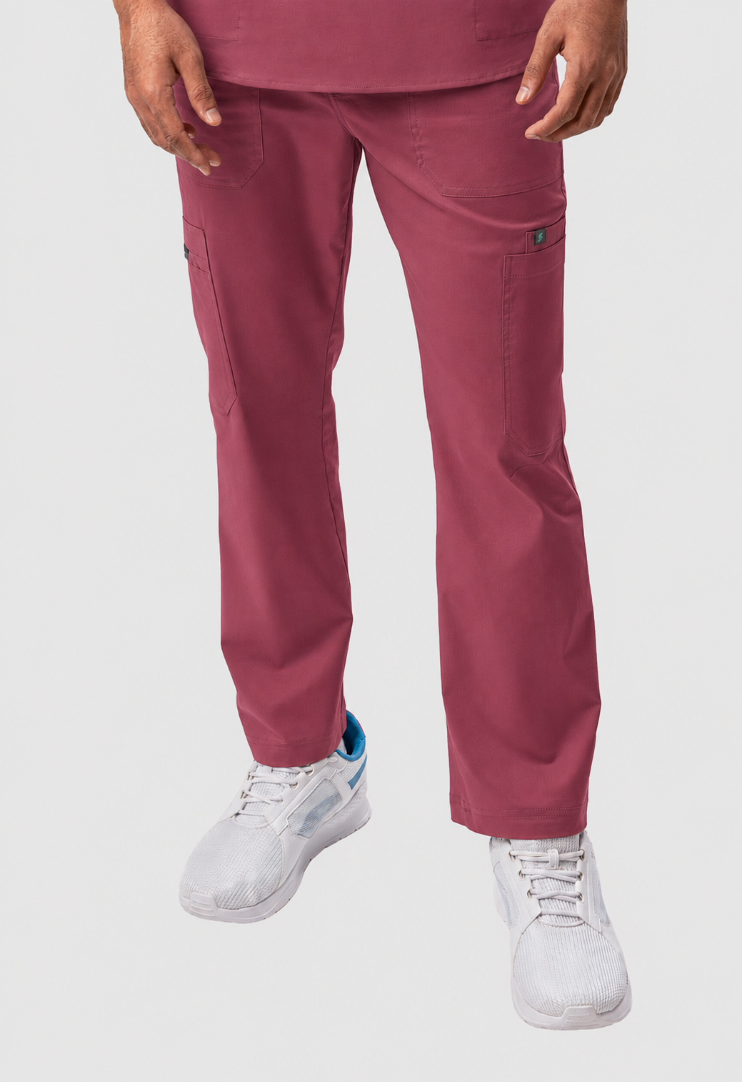 Cargo 6 Pocket Men's Cotton Scrub Pant#Color_Royal Plum