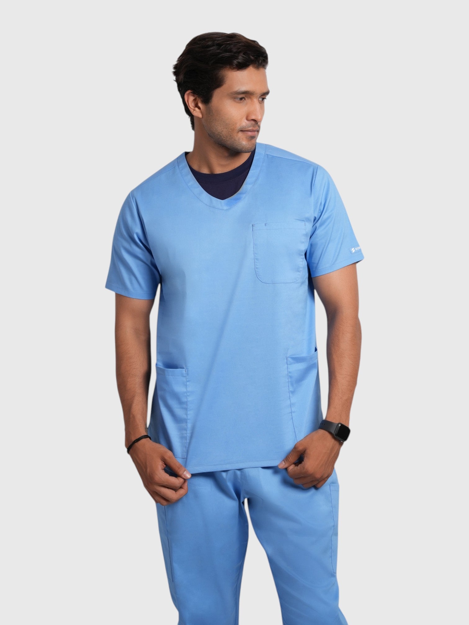 CloudFresh Men Half Sleeve Underscrub#Color_Navy Blue