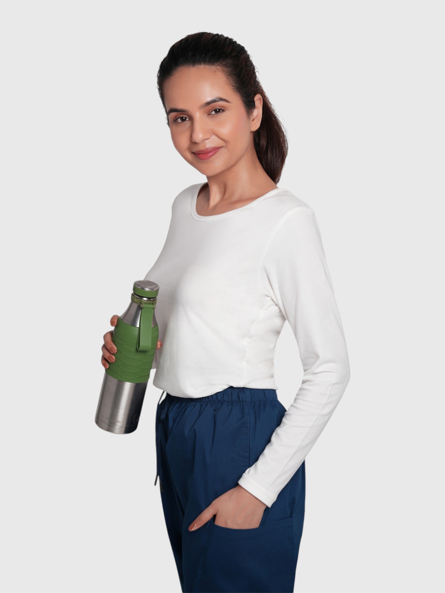 CloudFresh Women Full Sleeve Underscrub#Color_White