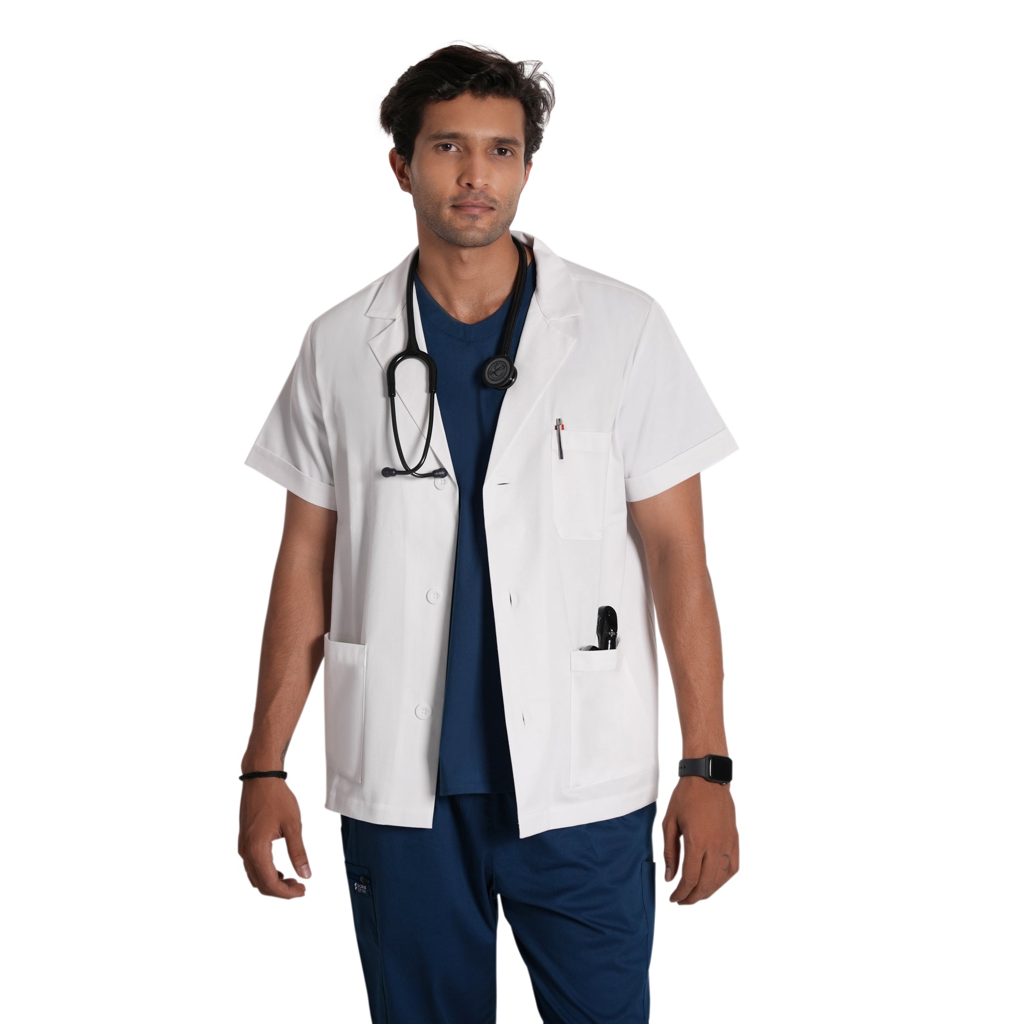 Men's Short Labcoat with Short Sleeve