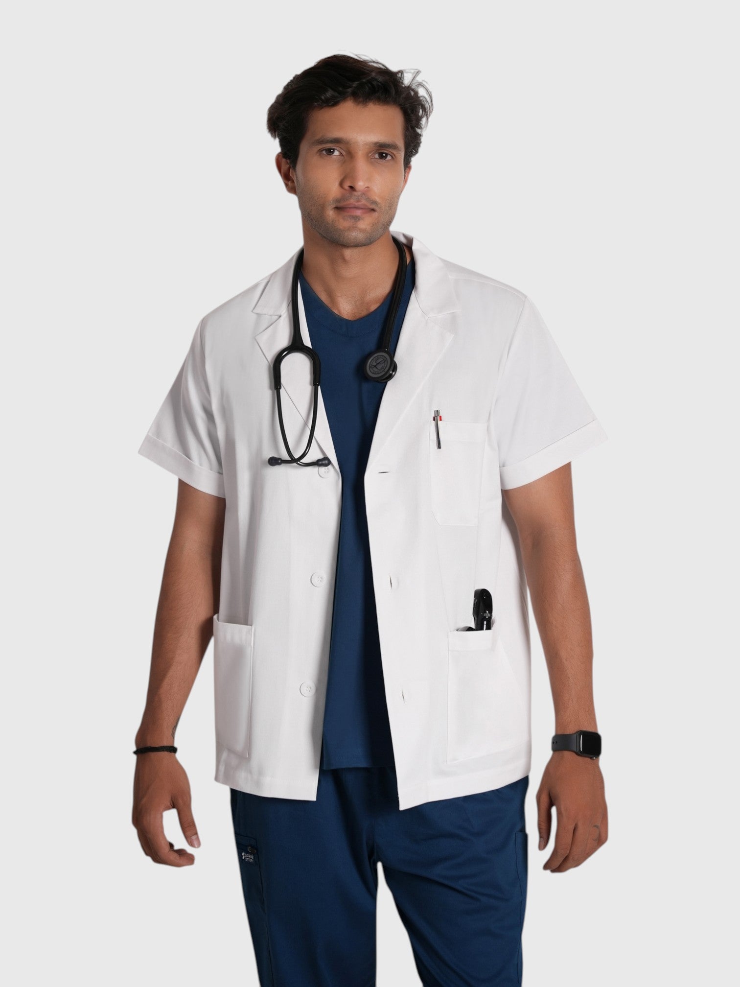 Men's Short Labcoat with Short Sleeve