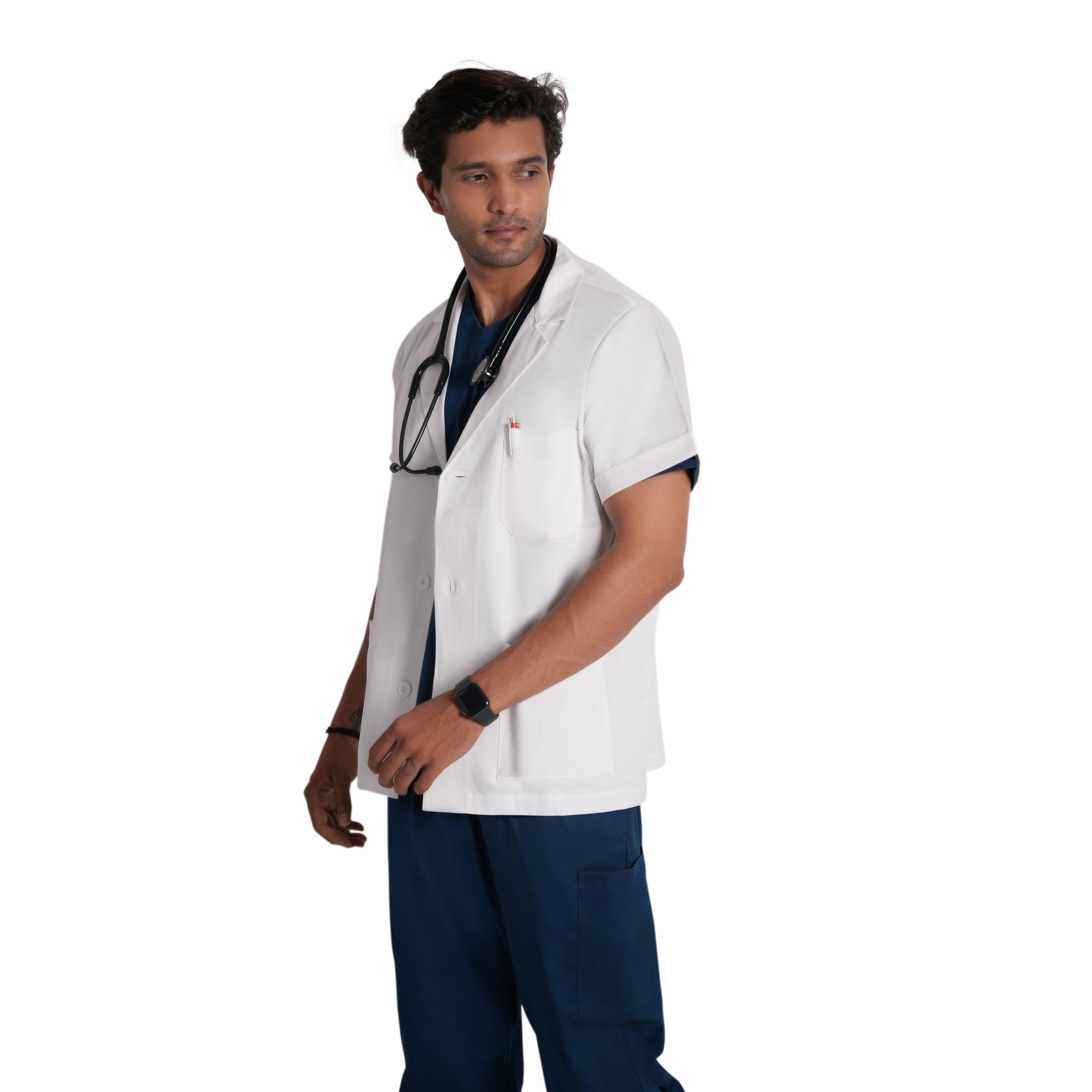 Men's Short Labcoat with Short Sleeve