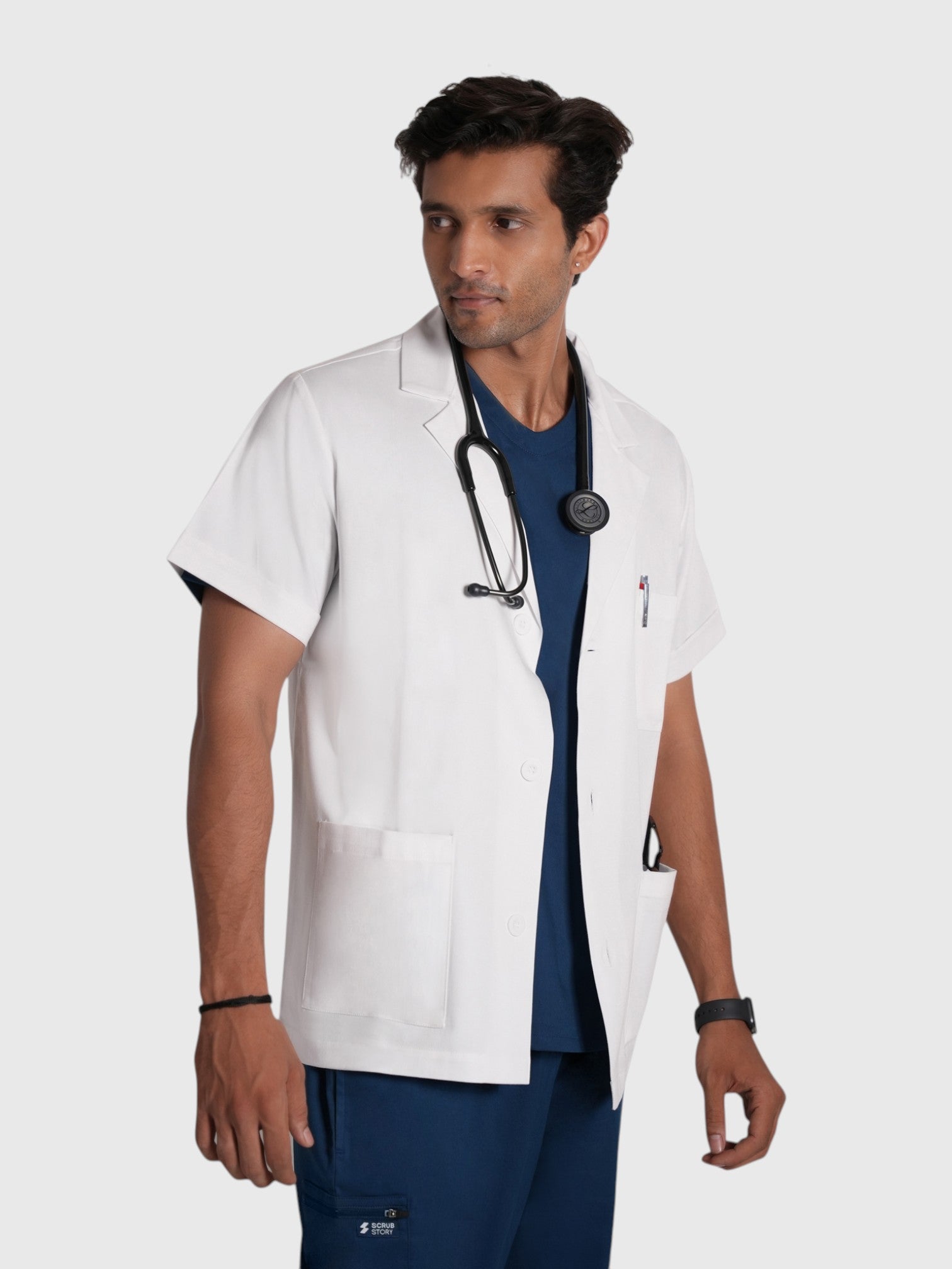 Men's Short Labcoat with Short Sleeve