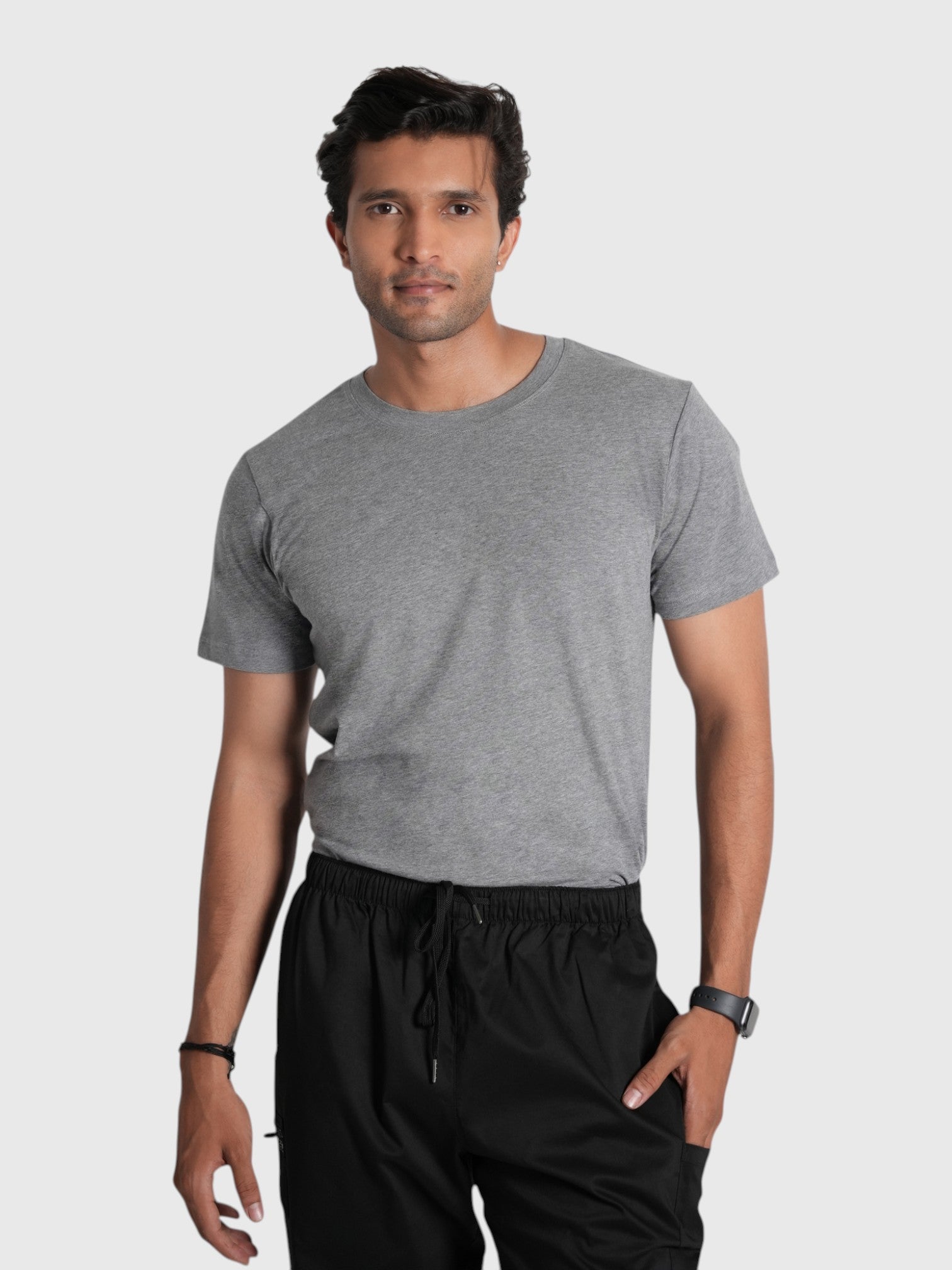 CloudFresh Men Half Sleeve Underscrub#Color_Grey