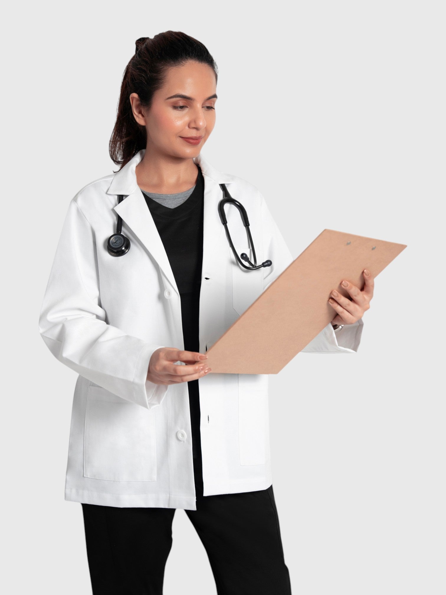 Woman's Short Labcoat with Long Sleeve