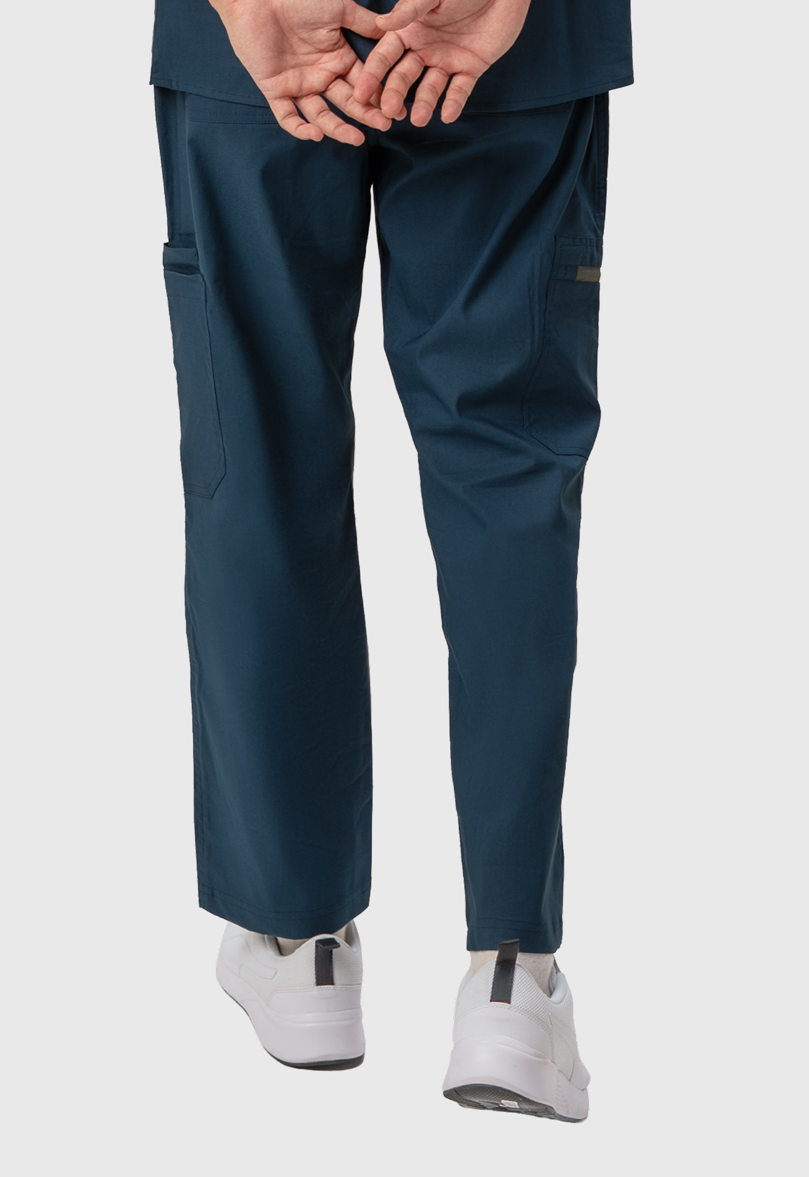 Cargo 6 Pocket Men's Cotton Scrub Pant#Color_Air Blue