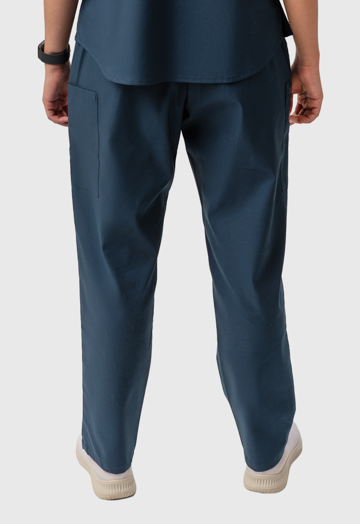 Straight 4 Pockets Women's Cotton Scrub Pant#Color_Air Blue