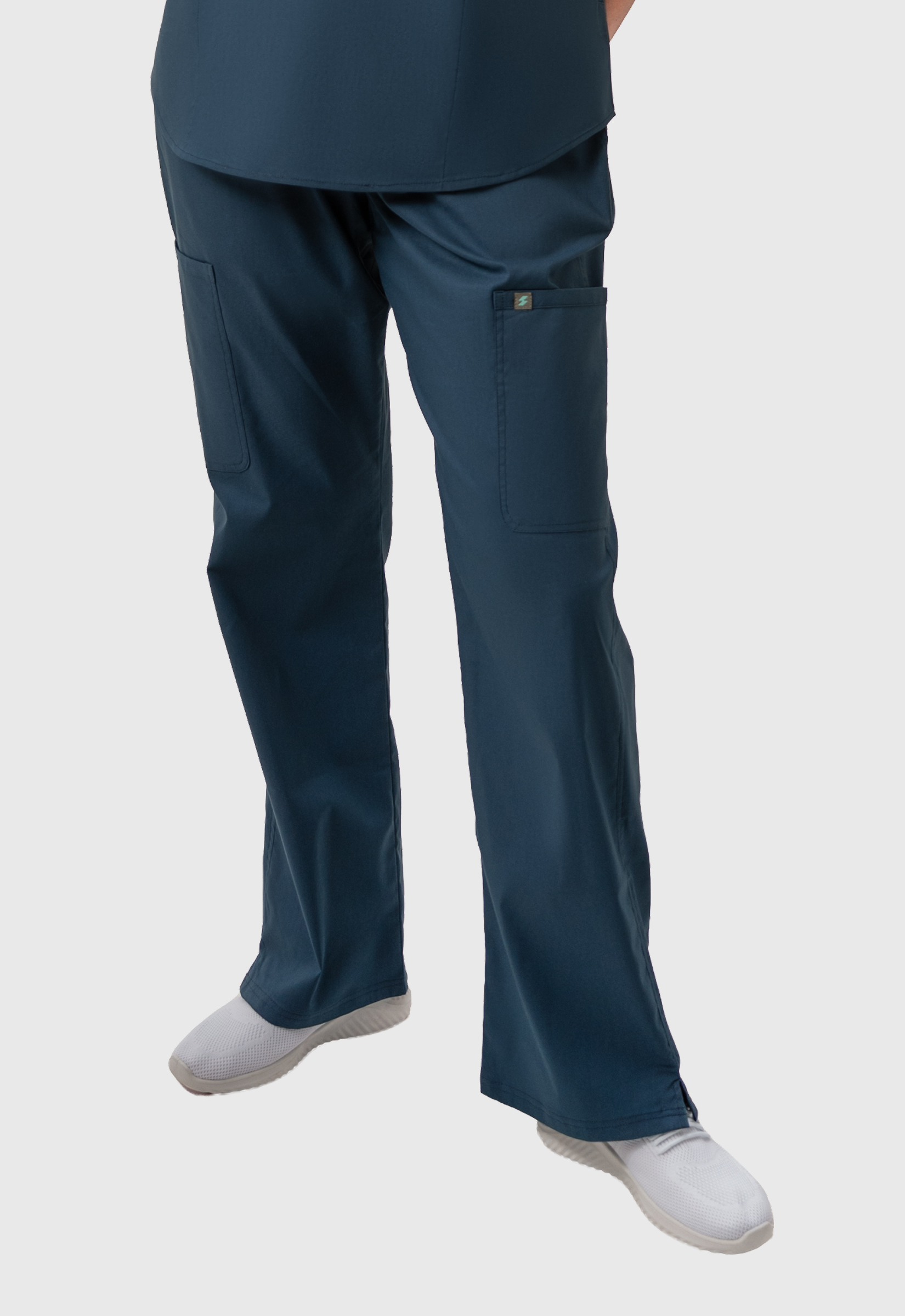 Wide Leg 5 Pockets Women's Scrub Pant#Color_Air Blue