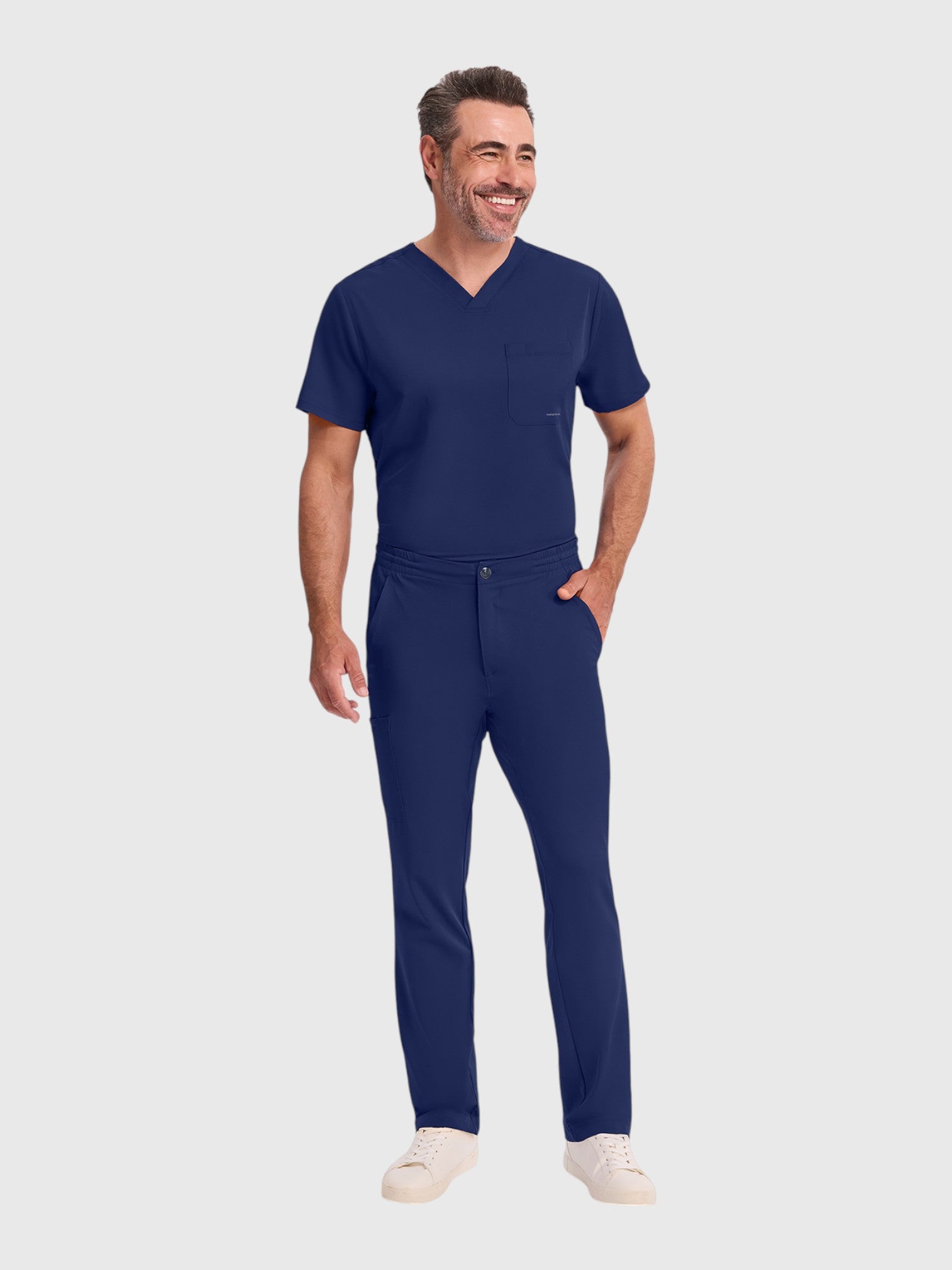 Cargo 6 Pocket Men’s Scrub Pant#Color_Navy Blue