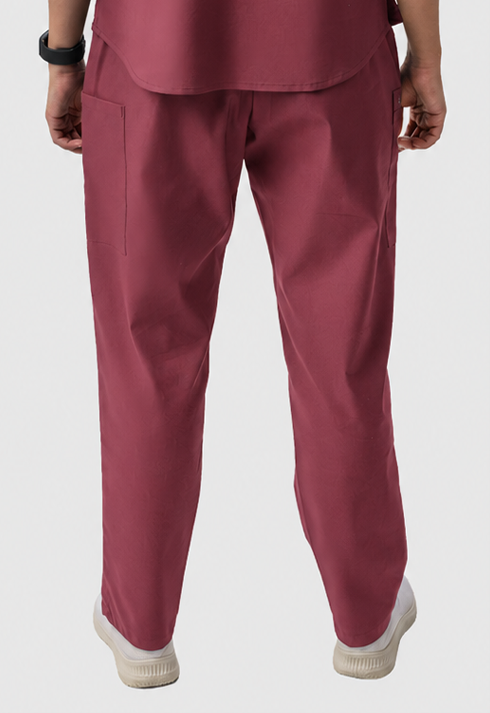 Straight 4 Pockets Women's Cotton Scrub Pant#Color_Royal Plum