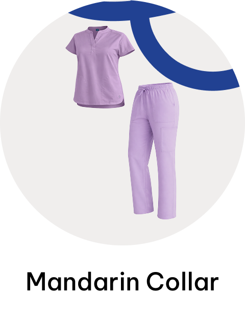 Mandarin Collar Women Scrub Set
