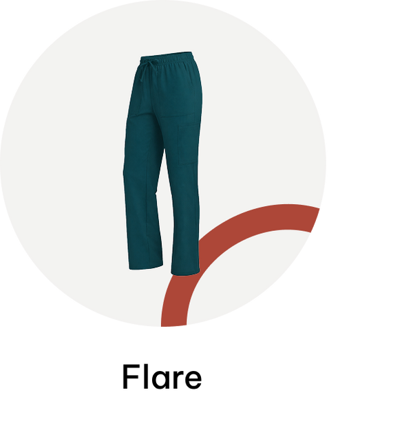 Chk All Flare Scrub Pants