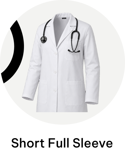 Short Length Full Sleeve Women Labcoat