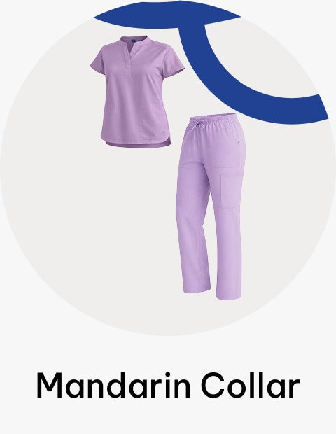 CHK Mandarin Collar Women Scrub Sets