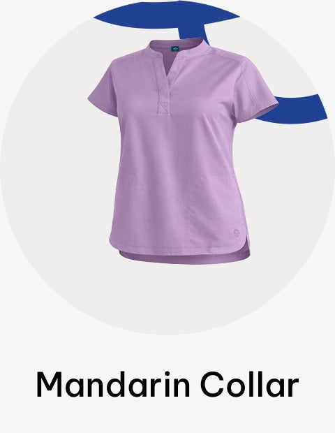 Scrubstory Women Mandarin Collar Top