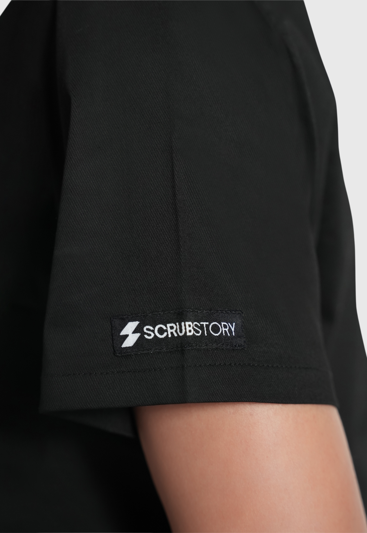 Scrub Top - Women's Cotton V-Neck 2 Pocket#color_Kohl Black
