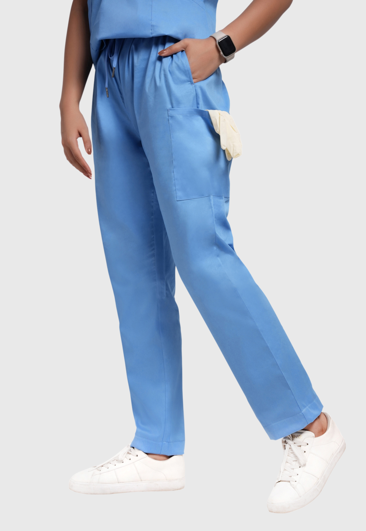 Scrub Pant - Women's Cotton 4 Pockets#color_Ceil Blue