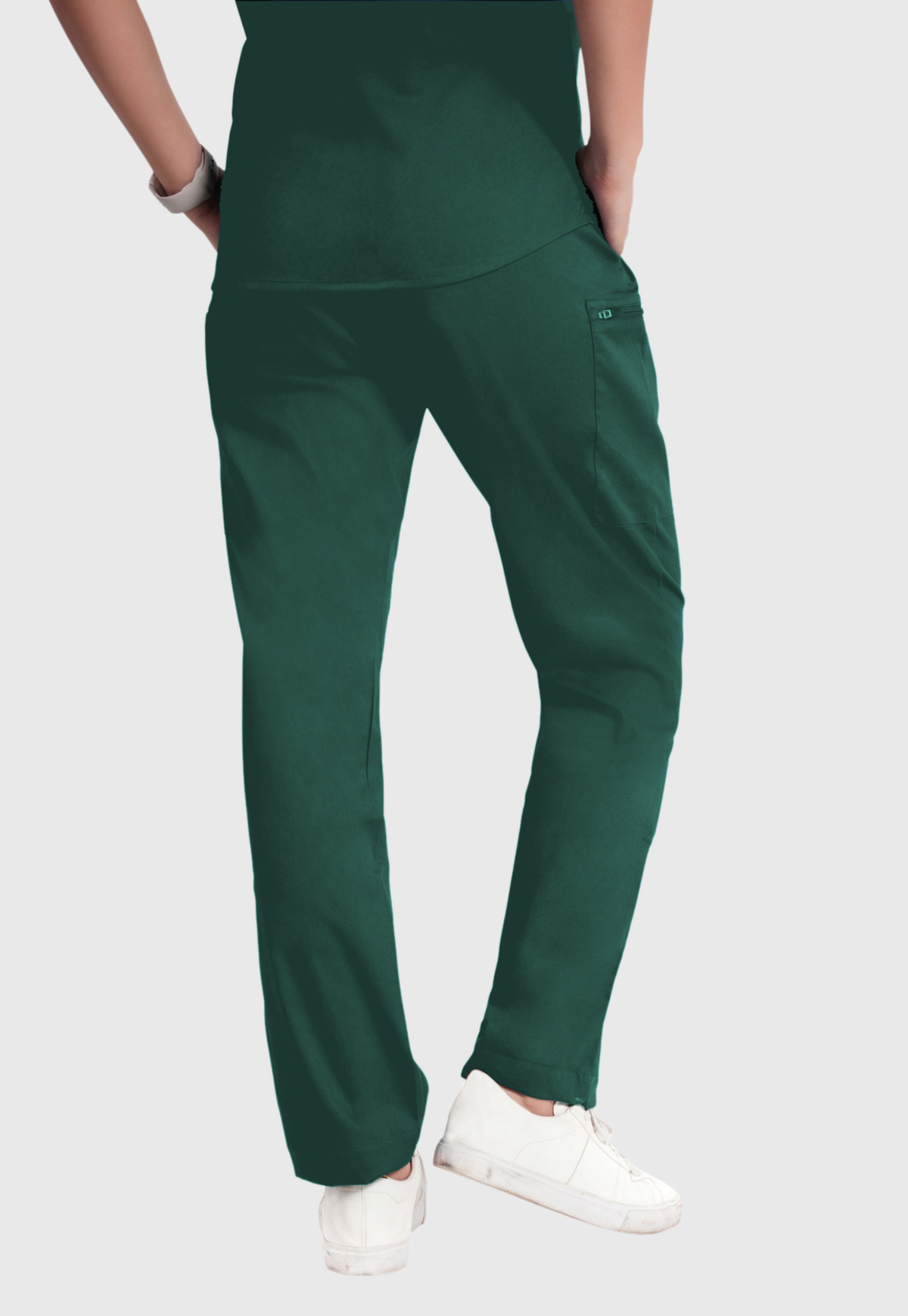 Scrub Pant - Women's Cotton 4 Pockets#color_Forest Green