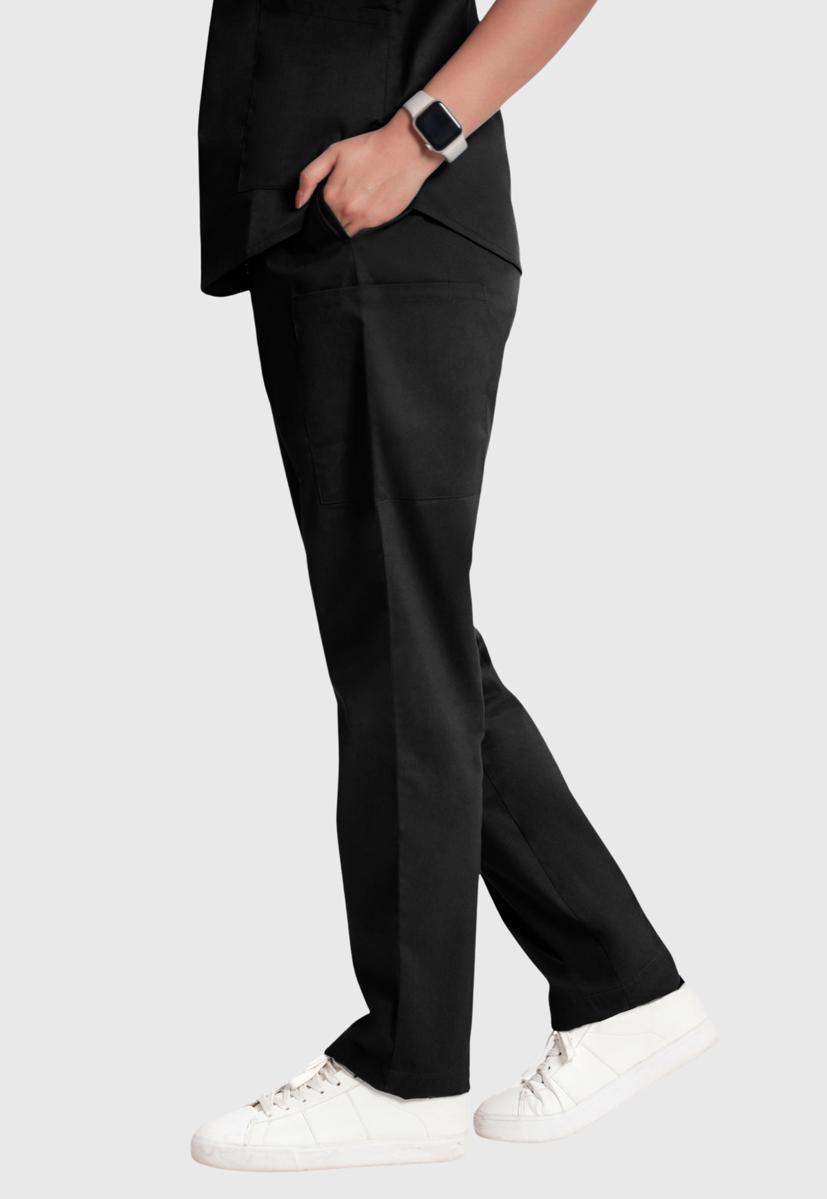 Scrub Pant - Women's Cotton 4 Pockets#color_Kohl Black