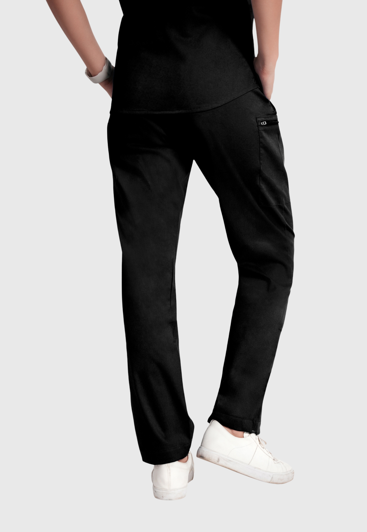 Scrub Pant - Women's Cotton 4 Pockets#color_Kohl Black