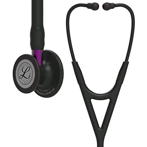 3M™ Littmann® Cardiology IV Stethoscope, 6203, black tube, black chestpiece, violet stem