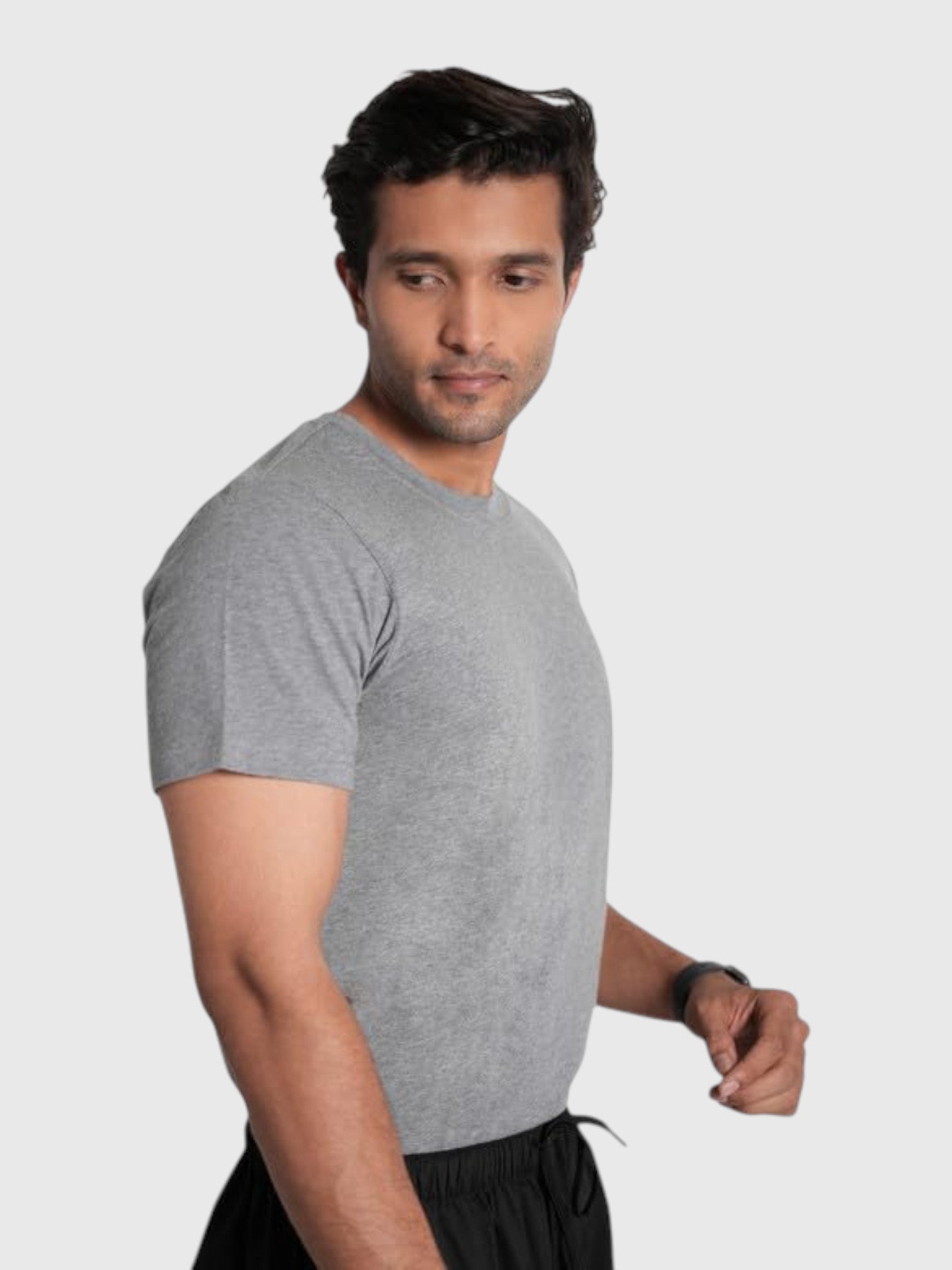 CloudFresh Men Half Sleeve Underscrub#Color_Grey