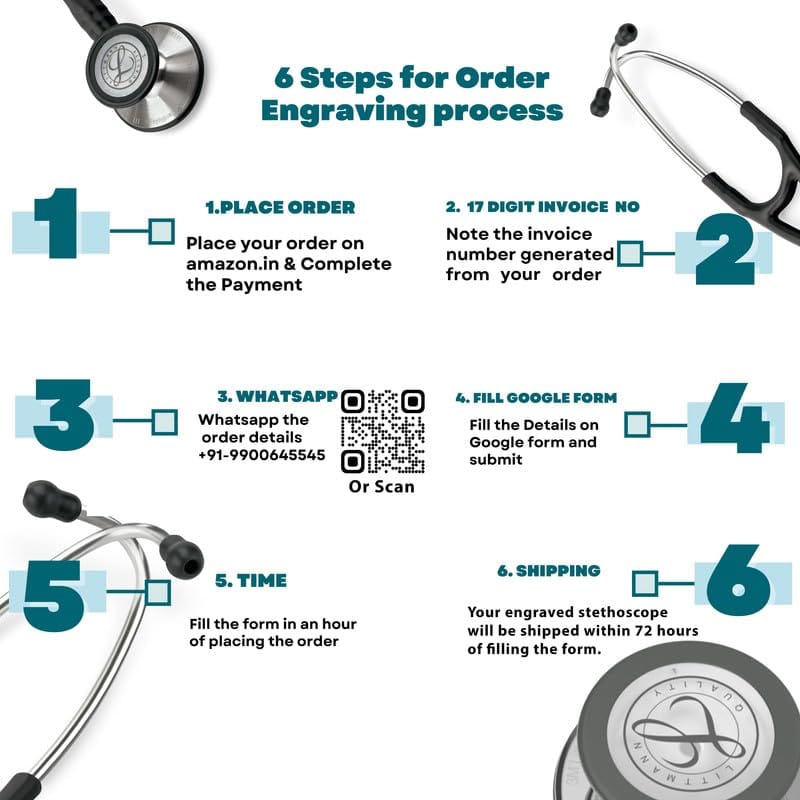 3M™ Littmann® Classic III™ Monitoring Stethoscope, Caribbean Blue Tube, 27 in, 5623