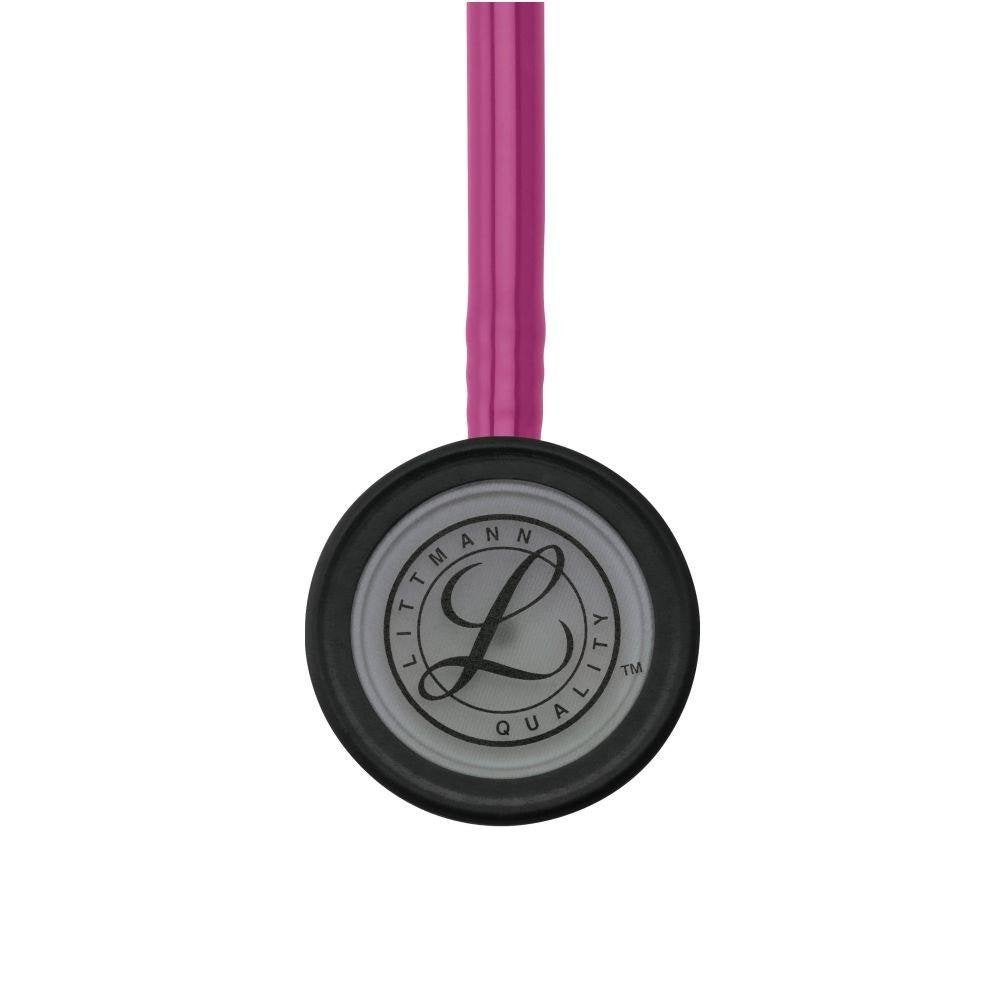 3M™ Littmann® Classic III™ Monitoring Stethoscope, Smoke-Finish Chestpiece, black stem and headset, Raspberry Tube,5871