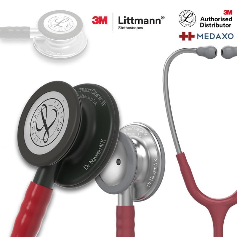 3M™ Littmann® Classic III™ Monitoring Stethoscope, Black Tube, 27 in, 5620