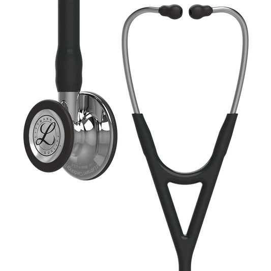3M™ Littmann® Cardiology IV™ Stethoscope, Mirror-Finish Chestpiece, Black Tube, 27 inch, 6177