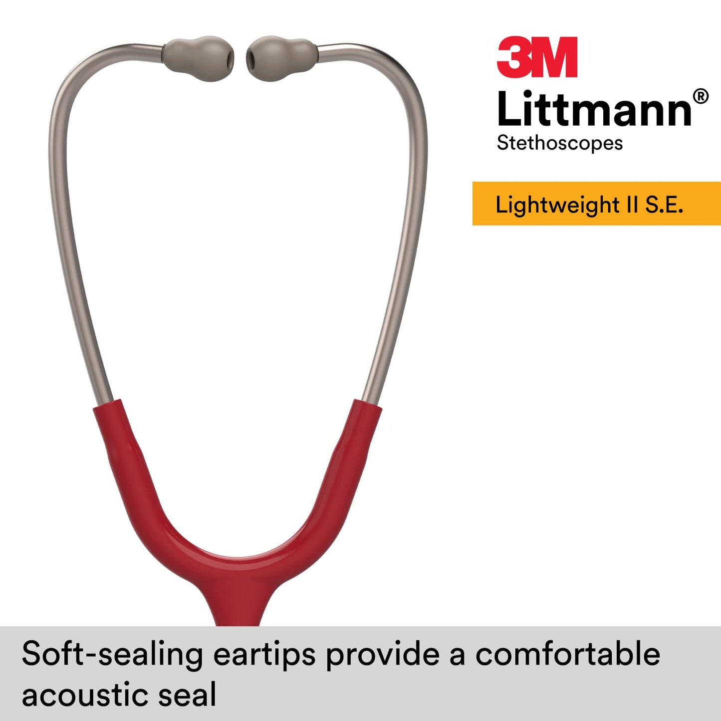 3M™ Littmann® Lightweight II S.E. Stethoscopes, Burgundy Tube, 28 in, 2451