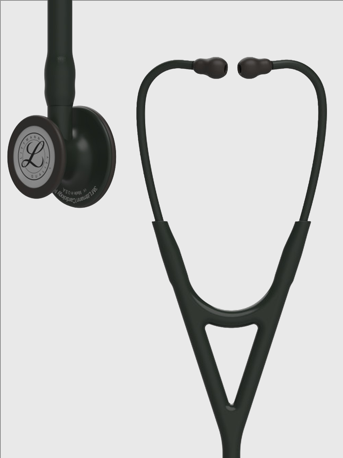 Cardiology IV 6163 with Black Finish Chestpiece, Black Tube and Stem