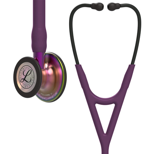 3M™ Littmann® Cardiology IV Stethoscope, 6205, plum tube, rainbow chestpiece, violet stem