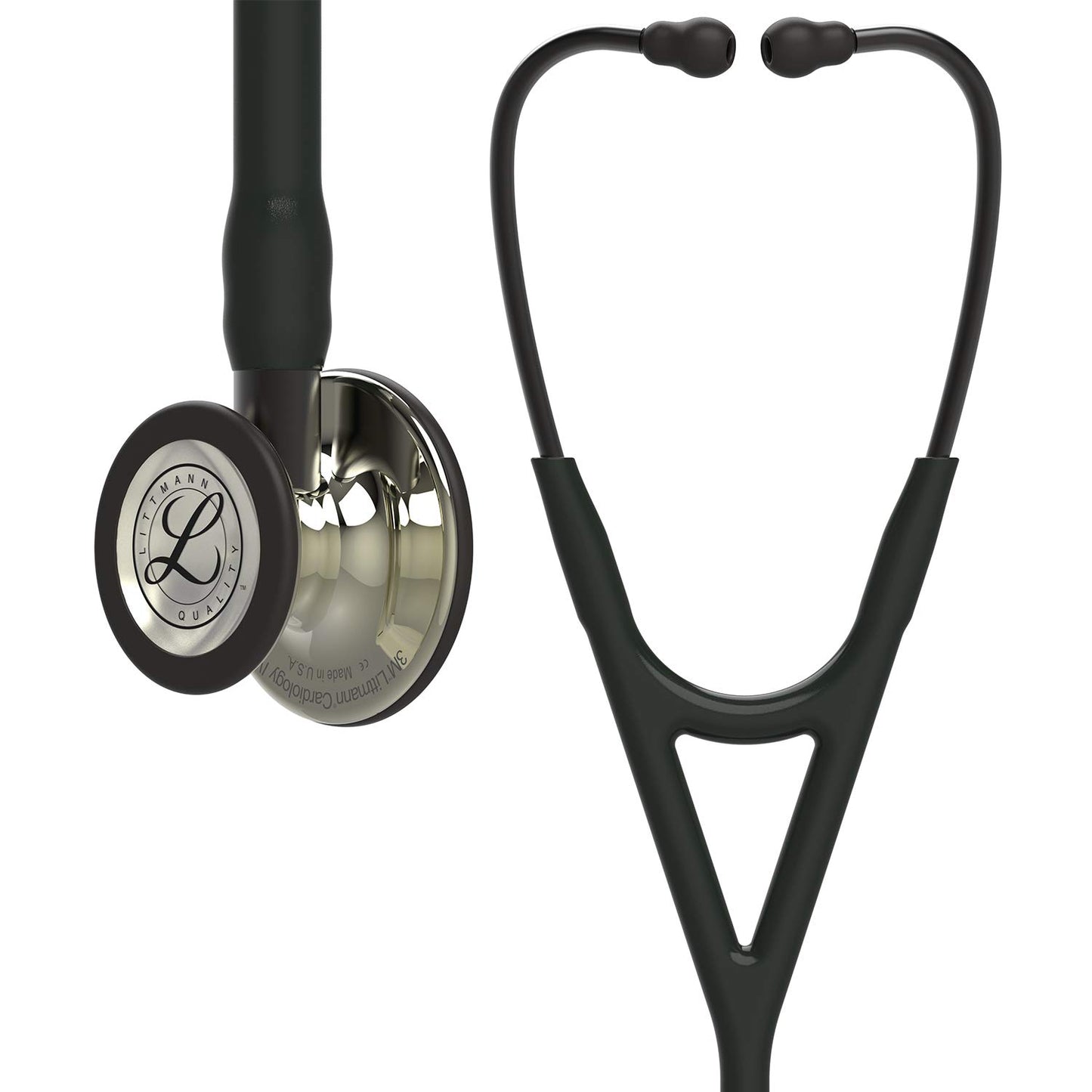 3M™ Littmann® Cardiology IV™ Stethoscope, Champagne-Finish Chestpiece, Black Tube, 27 inch, 6179