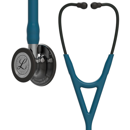 3M™ Littmann® Cardiology IV™ Diagnostic Stethoscope, High Polish Smoke-Finish Chestpiece, Caribbean Tube,  Mirror Stem and Black Headset, 27 inch, 6234
